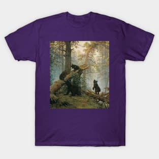 Morning in a Pine Forest by Ivan Shishkin T-Shirt